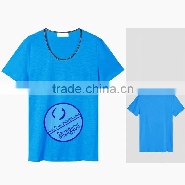 2015 Man Blank T-shirt Short Sleeve Cotton t Shirt Wholesale Man T-shirt photo-2