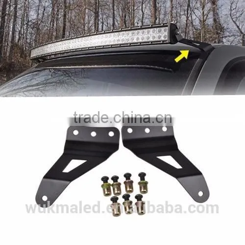 2pcs 50" Curved LED Light Bar Mount Brackets Windshield Fits 2007-2013 Chevy/GMC photo-2