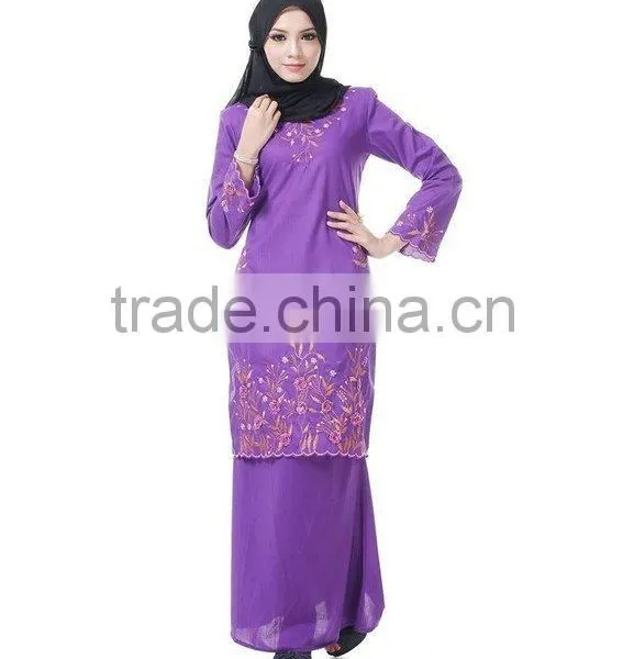 Latest Design Chiffon Fabric Baju Kurung Muslim Dress photo-2