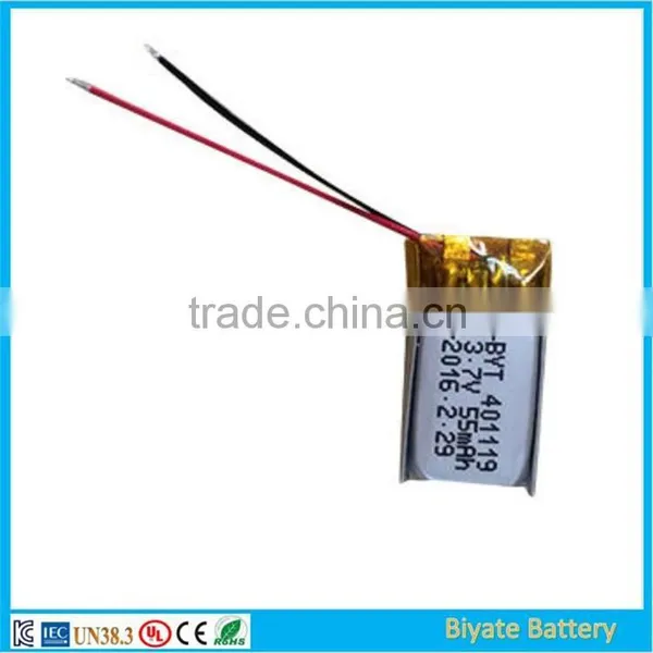 Newest Cheapest 55mAh 3.7V Li-polmer Battery Small 401119 photo-3