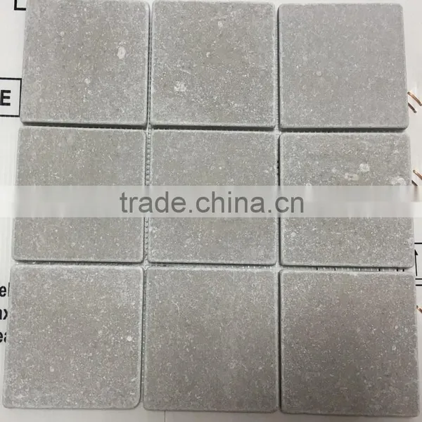 Cinderella Grey Marble Mosaic 4"x4" Tumbled