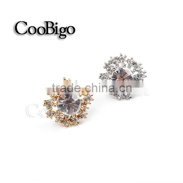 Fashion Jewelry Rhinestone Snowflake Cuff-Link Gold Silver Unisex Chirstmas Party Gift Promotion Apparel Accessories photo-4