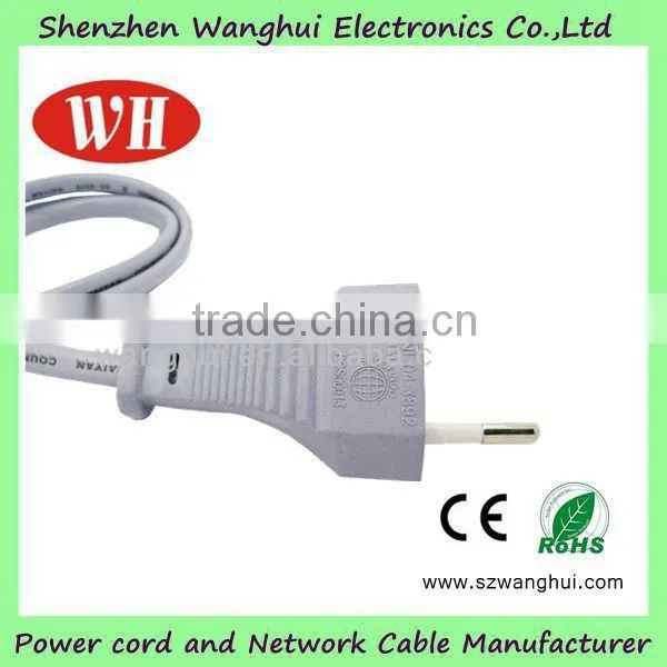 German Type Rubber Two Round Pin Power Cord for Monitor photo-3
