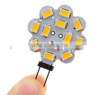G4 3W 12x5630 SMD 240-270LM 3000-3500K Warm White Light Lotus Shaped LED Spot Bulb (12V) photo-3
