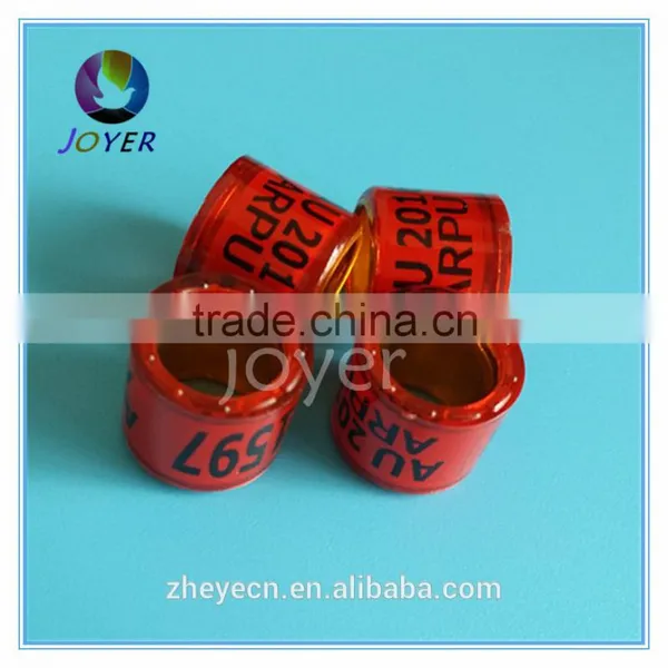 Clear Plastic Nice Color Custom 12mm Pigeon Racing Club Pigeon Association Ring Bands photo-3