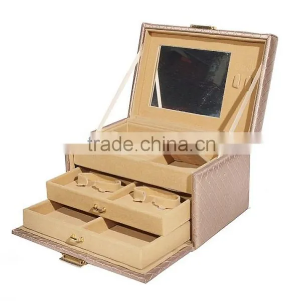 2015 Luxury Fashion Multi-functional Leather Dressing Box With Fish Scales photo-4