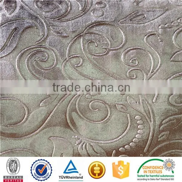 Jacquard Velvet Print Stripe Fabirc photo-2