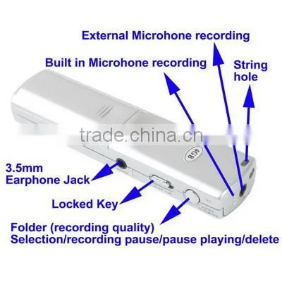 Support Password Locking Telephone Recording Digital Voice Recorder MP3 Player Dictaphone photo-4