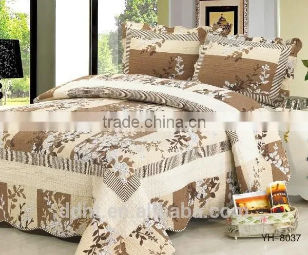 Coffee White Chocolate Patchwork Bedding Sets / Patchwork Quilts