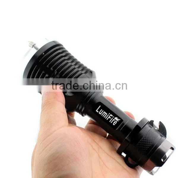 1158 New Design!! XM-L T6 LED Ultra Power Aluminum Torch Light With Hammer and Belt Cutter photo-2