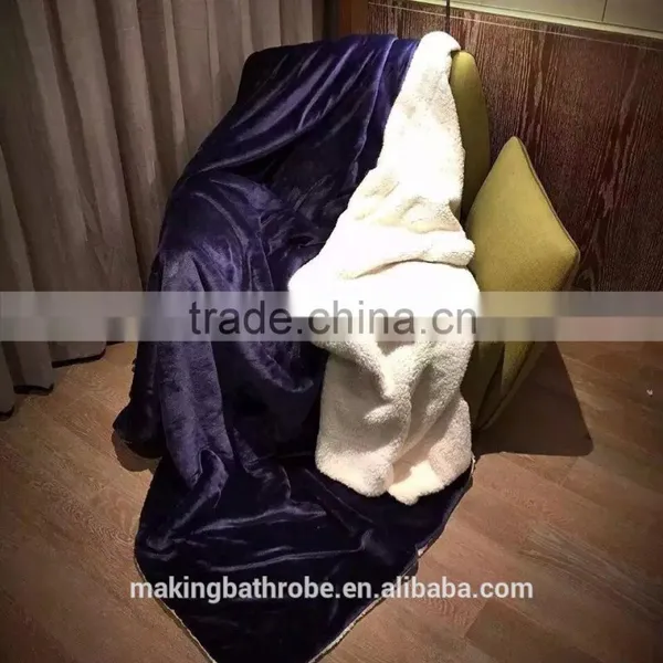 Winner Warm Fluffy Plain Dyed Sherpa Fleece Plush Blanket Quality Choice photo-6