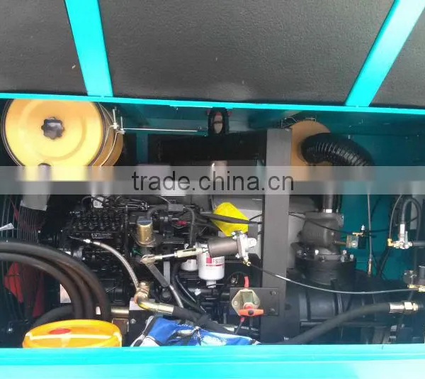 Mobile Diesel Rotary Screw Cement Trailer Compressor photo-6