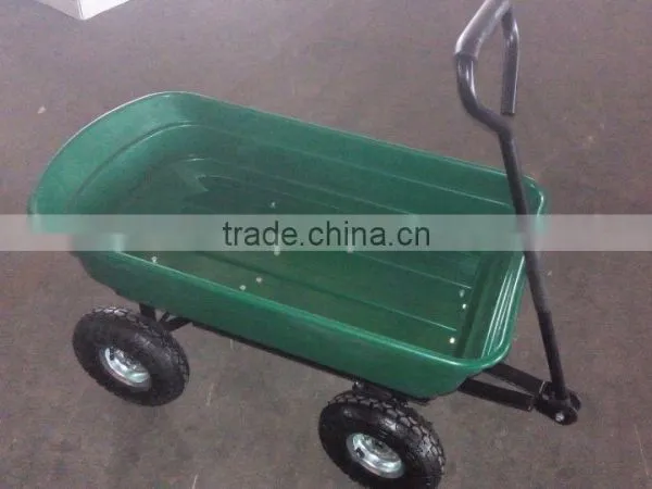 Garden Dumper Cart, Folding Beach Cart With Four Wheels
