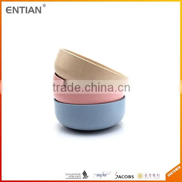 610ml Food Grade Palstic and Wheat Straw Fancy Bowl