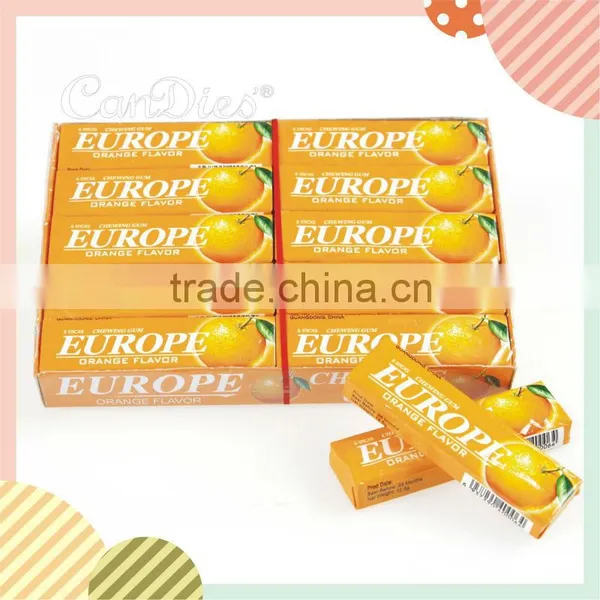 New Europe Fruit Orange Juice Strip Chewing Gum