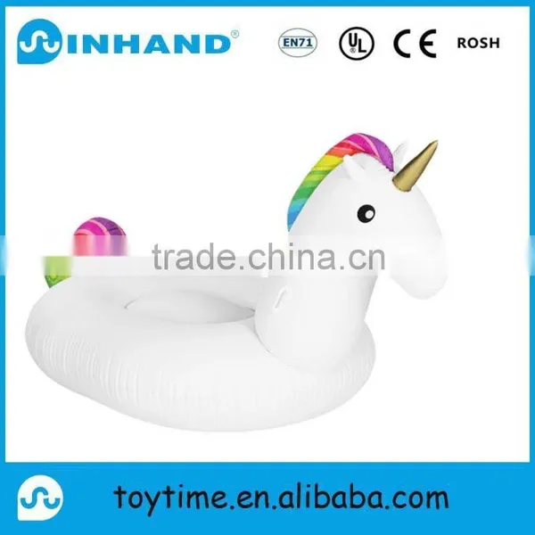 customised towable pvc inflatable animal rider, inflatable unicorn float rider on animal toy