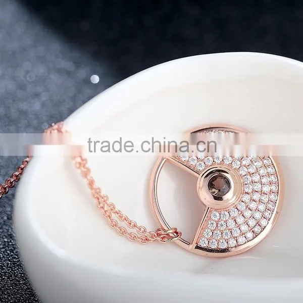 925 Sterling Silver 18k Gold Plated Necklace Jewelry Wholesale Jewelry SNO030R photo-5