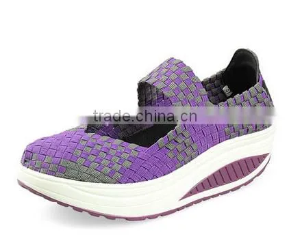 Newest Design Braid Handmade Woven Casual Elastic Shoes photo-2