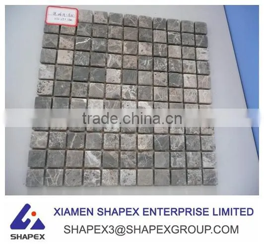 Dark Emperador Marble Mosaic Tile photo-2