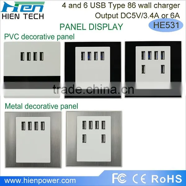 USB Wall Socket 6 USB Charging Ports photo-5