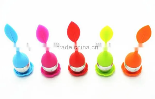 Silicone Leave Style Stainless Steel Tea Infuser Tea Bag Tea Bottle photo-3