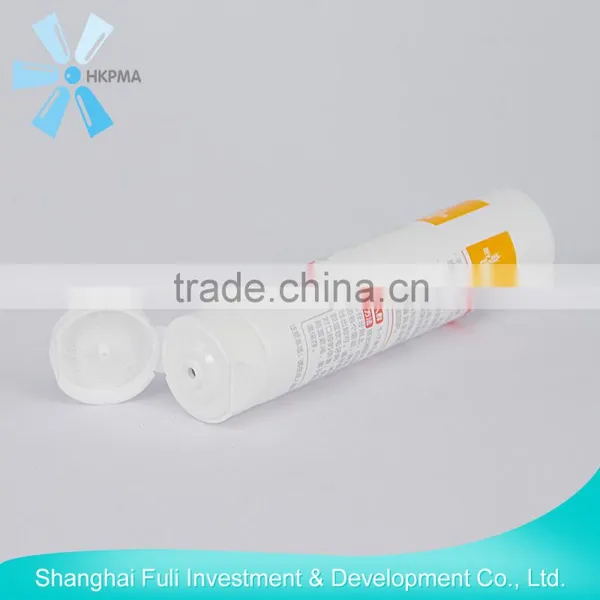 plastic toothpaste tube for children usage with filp top cap small size