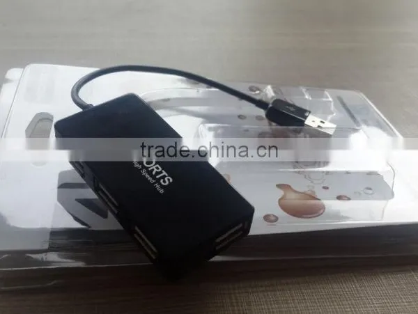 New High Speed 4 Ports USB 2.0 Hub Portable USB HUB With Line photo-4