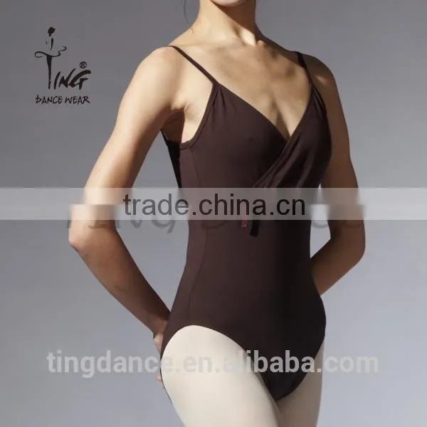 Adult Ballet Camisole Gymnastics Leotard With Drawsttring Front
