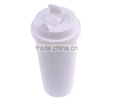 Polymer Blank Sublimation Double Wall Tumbler , Kid Water Bottle With Flip-lock Lid photo-3