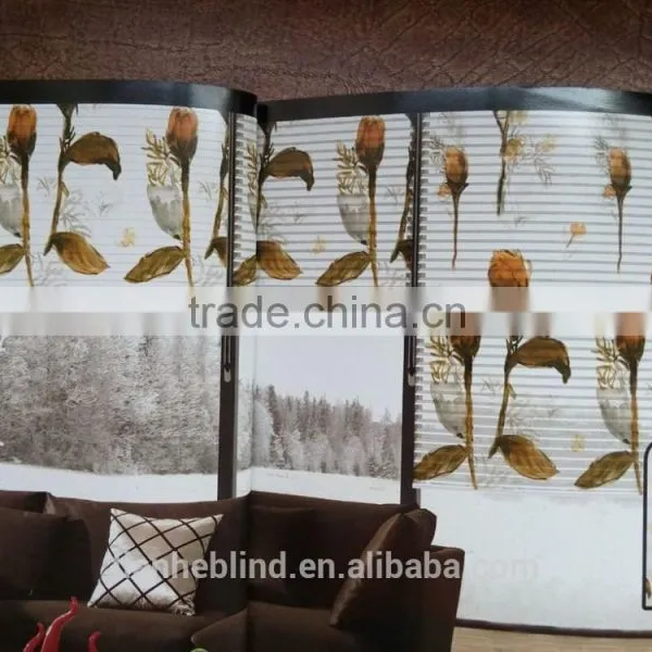 Printed Office Triple Shade Blinds, Home Decorative Shangri-la Blinds