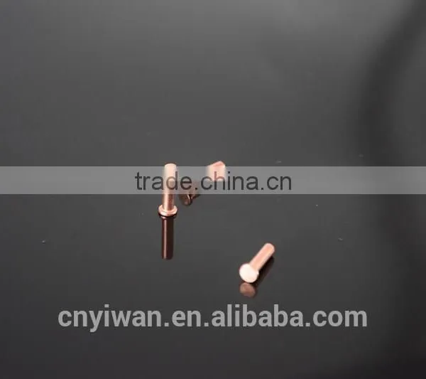 Flat Head and Half-empty Heart Copper Rivets and Copper-plated Nails and Copper Plated Copper Rivets and Round Copper photo-3