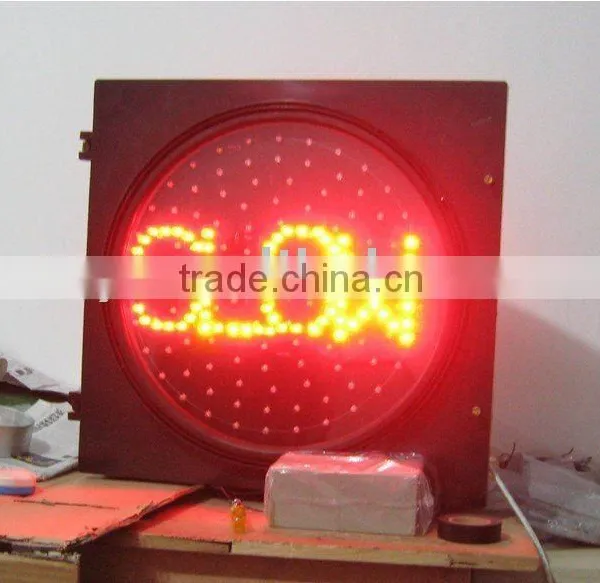 Solar Yellow Flashing Light(Text Display)