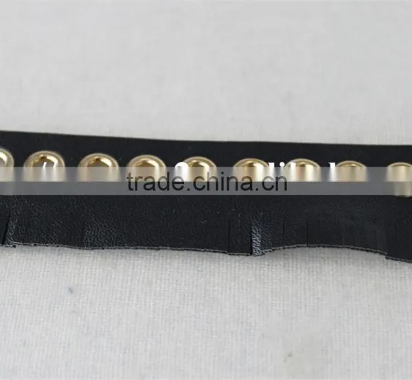 New Design With Light Gold Metal Eyelet Handwork Tassel Lace Trim for Sale photo-2