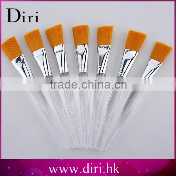 HOT Sell Clear Plastic Handle Synthetic Hair Facial Mask Brush photo-3