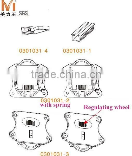 Furniture Hardware Closet Sliding Door Roller Fittings Sliding Wardrobe Door Fittings photo-5