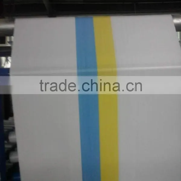 Yellow Blue Green Strip pp Woven Bag Valve PP WOVEN BLOCK BOTTOM POLYPROPYLENE 25kg CEMENT VALVE BAG photo-3