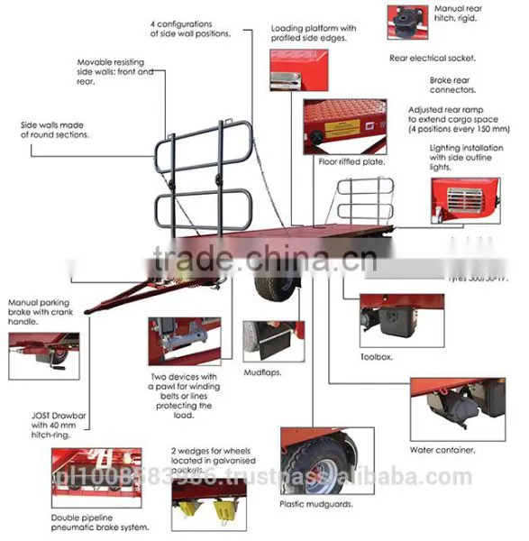 Platform Trailers for Bales T020 18t photo-2
