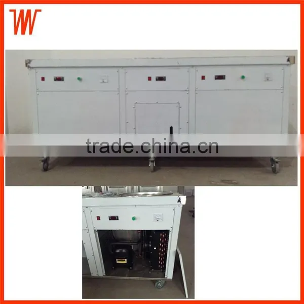 Fry ice cream machine/flat pan fried ice cream machine flat pan icecream roll machine