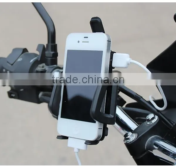 Motorcycle Usb Mobile Phone Charger With Phone Mount Holder photo-3