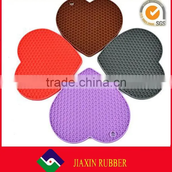 Heart Shapes Silicone Coffee Table Placemat f, Heat Resistant Placemats photo-2