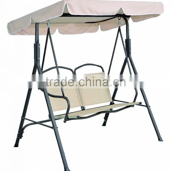 264026 Outdoor Patio Garden Polyester Steel Hammock Swing Chair With Canopy