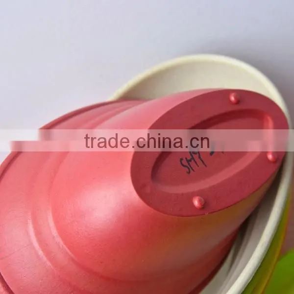 Small Colored Plant Fiber Ship Shape Plastic Planter With Saucer photo-2