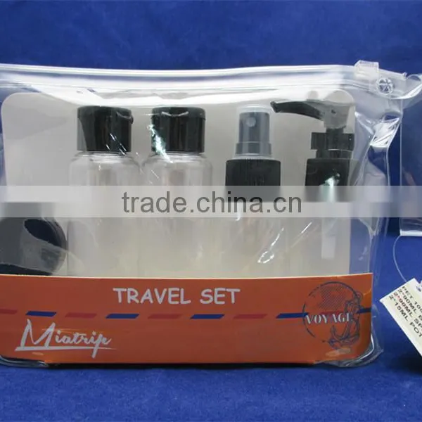 Eco- Friendly Plastic Transparent Travel Bottle Sets for Women Travel Bottle Kit photo-6
