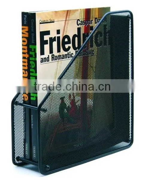 Single Compartment Metal Mesh Durable Desktop Magazine File Holder photo-2