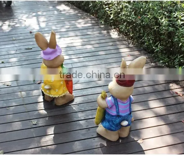Animal Garden Sculptures Lawn Decoration Lovely Rabbit Statue photo-3