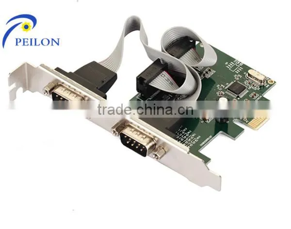 PCI E Express Riser Card for Bitcoin Lite Coin Miner 2 Port Serial Rs-232 Pci-e Expansion Card Board