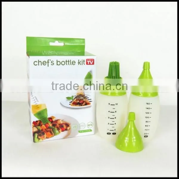 Eco-friendly Food Grade Silicone Oil Brush Manufacturer,OEM Silicone BBQ Brush With Bottle,silicone Oil BBQ Brush photo-3