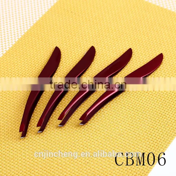 New Popular Style Wine Red Color Professional Beauty Salons Personalized Eyebrow Tweezers photo-2