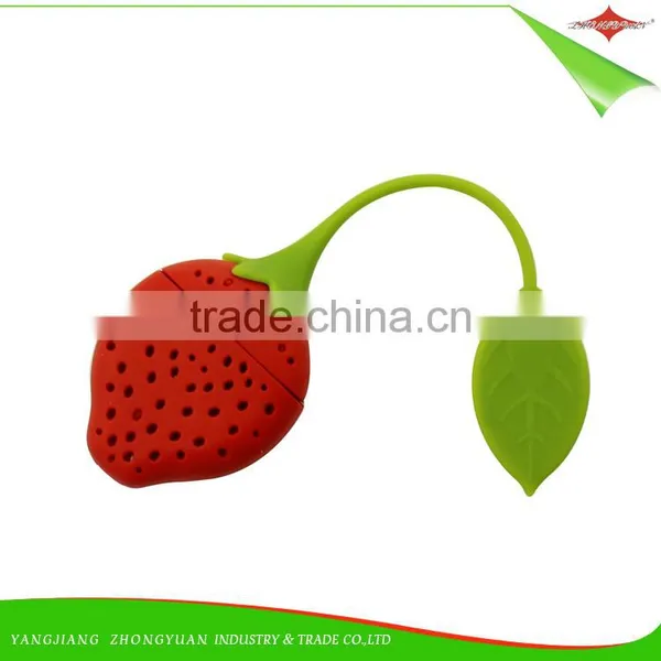 ZY-E3137 Strawberry Shape Silicone Tea Infuser or Tea Strainer or Tea Filter