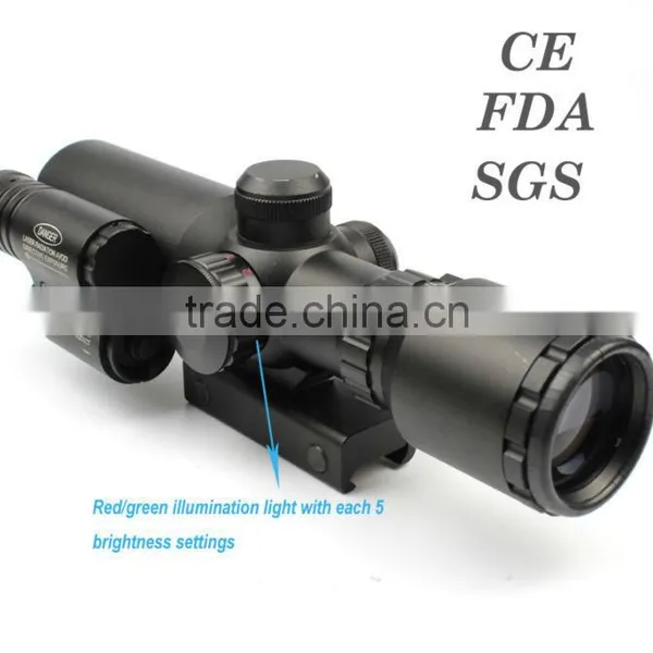 Tactical Compact 1.5-5X32 Riflescope Red/green Illuminated Mil-Dot Reticle With Side Attached Green Laser Scope Combo photo-6
